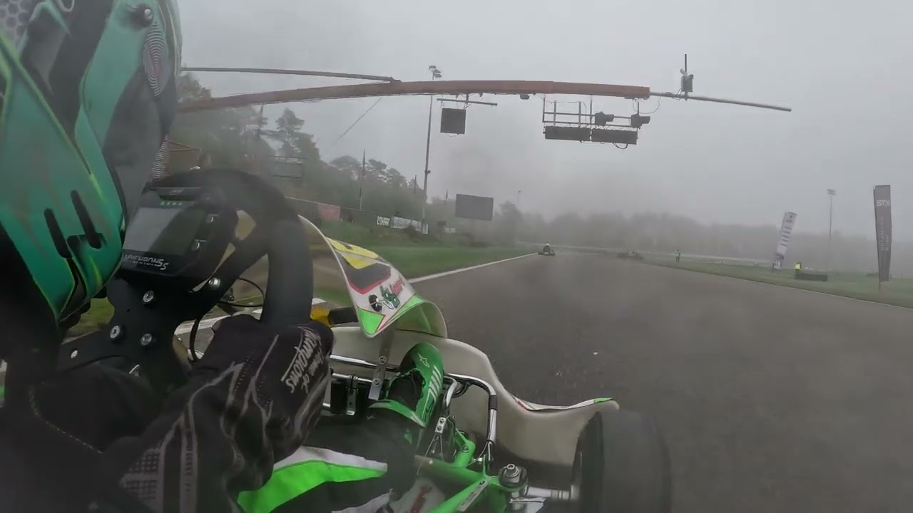 Onboard Karting Minimax Prefinal at Karting Genk NK 2T 2024 - TB KART Racing in the fog!