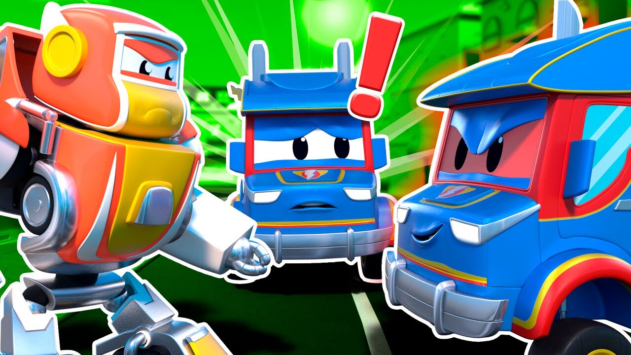 SUPERTRUCK'S JUMEAU MALÉFIQUE sème le chaos ! VOITURE DE POLICE à la rescousse !
