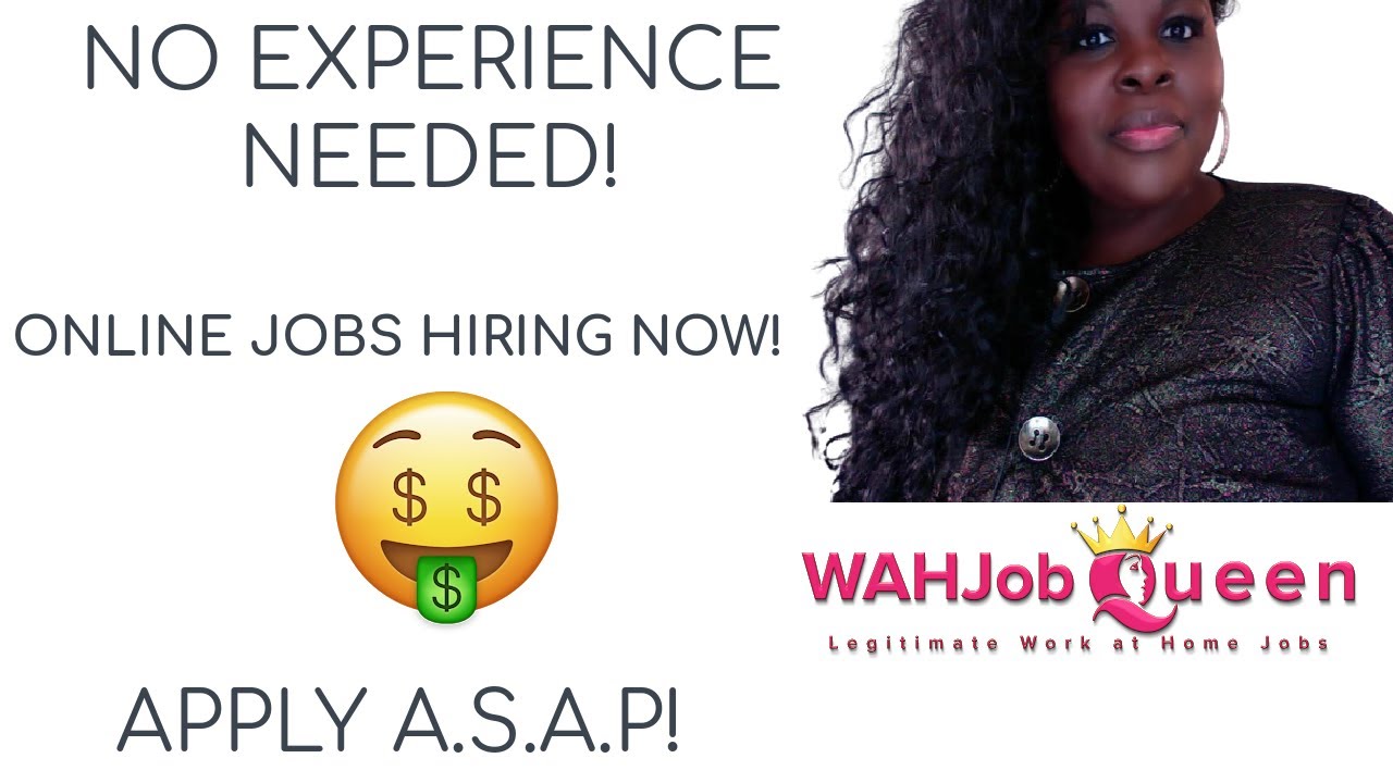 Online Work at Home Jobs - *NO EXPERIENCE NEEDED* APPLY A.S.A.P