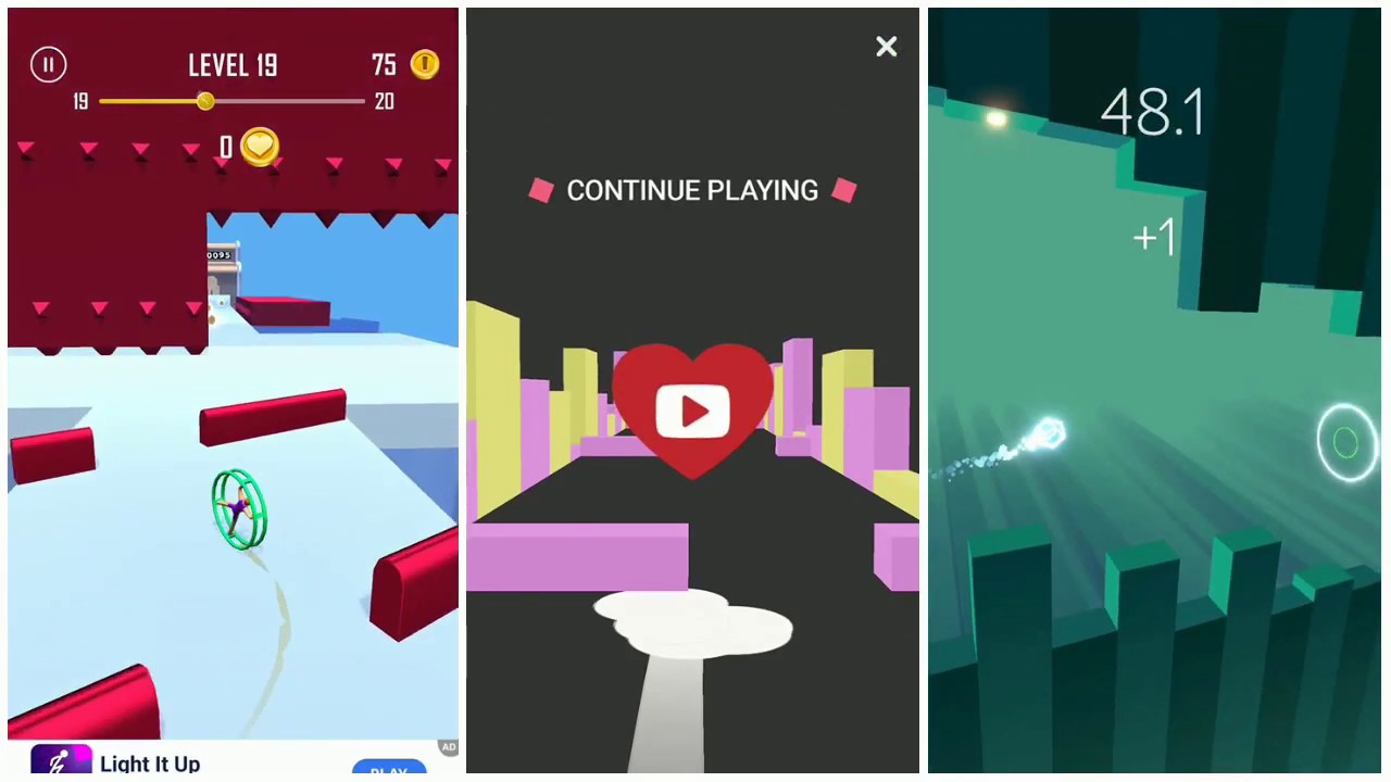 COIN RUSH vs FIRE RIDES vs CATCH UP - COMPARE GAMEPLAY - WALKTHROUGH BY GAMERZ TOPER