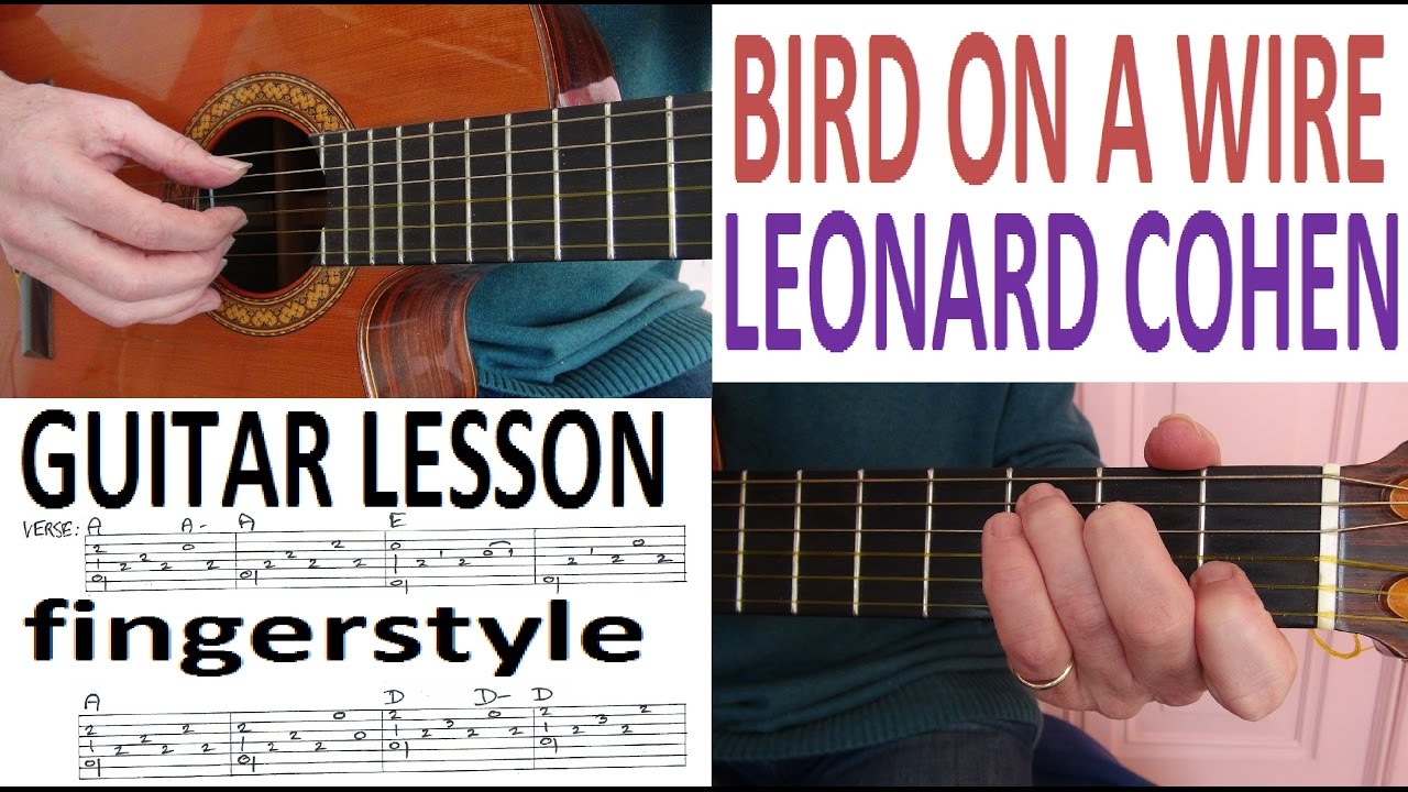 BIRD ON A WIRE - LEONARD COHEN - fingerstyle GUITAR LESSON