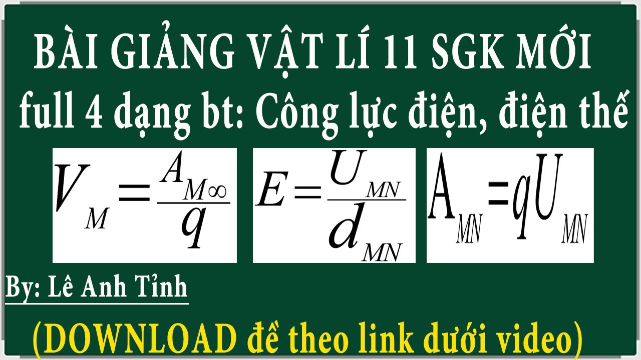 Bài 13. Điện thế và thế năng điện-ctst (Bài 18. Điện trường đều, Bài 19. thế năng điện, Bài 20 kntt)