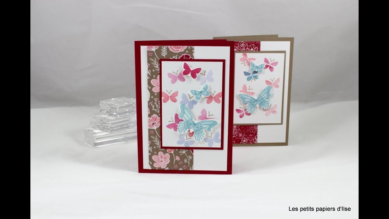 Carte nuée de papillons Stampin'Up!