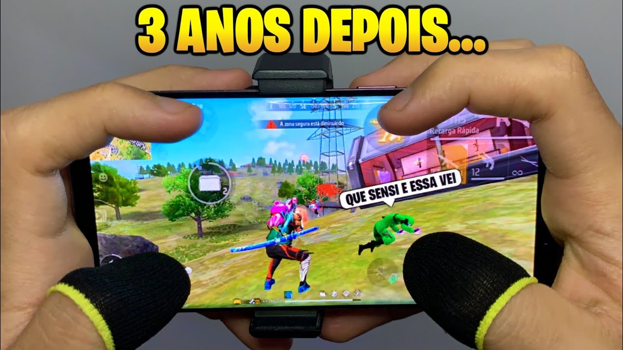 PRIMEIRA PARTIDA DEPOIS DE 3 ANOS SEM JOGAR NO GALAXY S9 - AINDA RODA? FREE FIRE HANDCAM