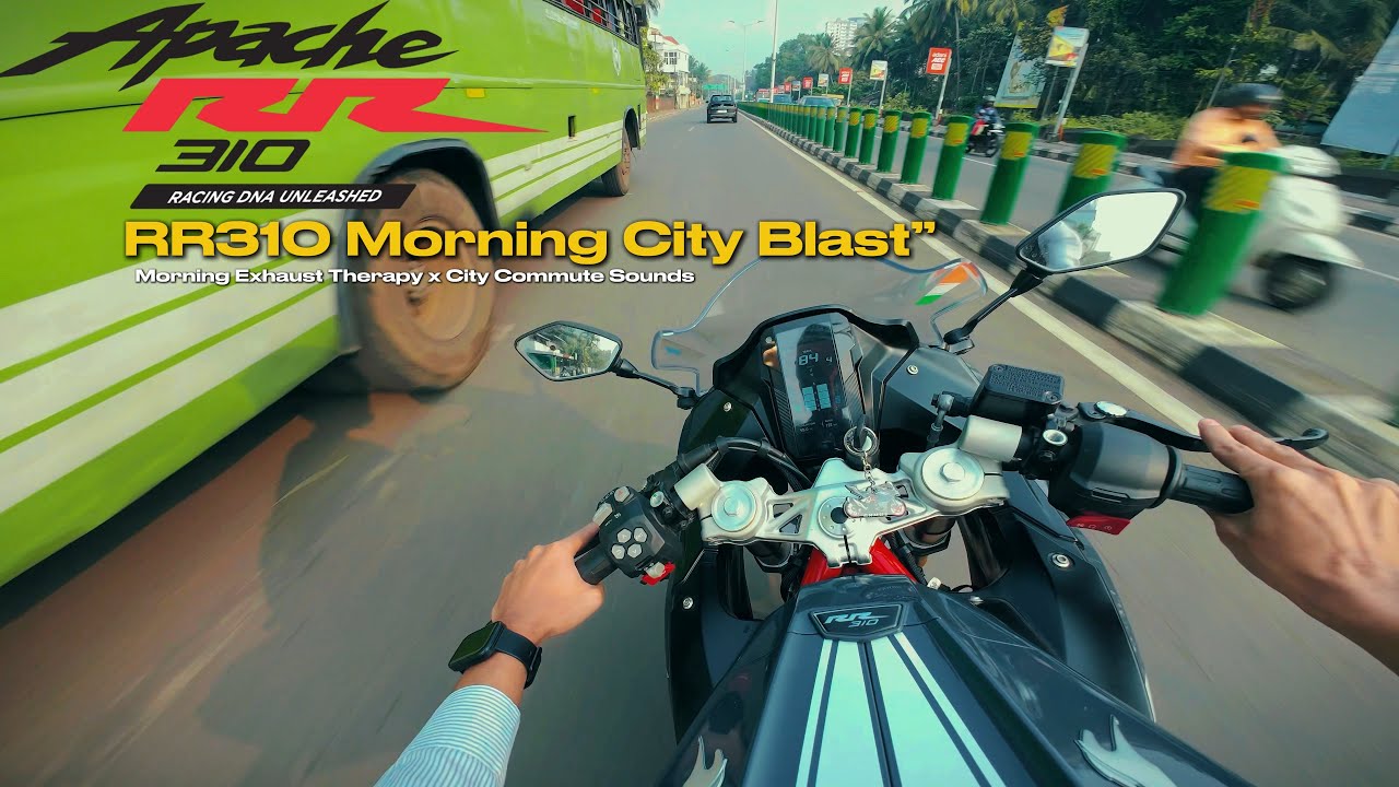 Morning Commute Rush: TVS RR310 Pure Exhaust Symphony Through City Streets!
