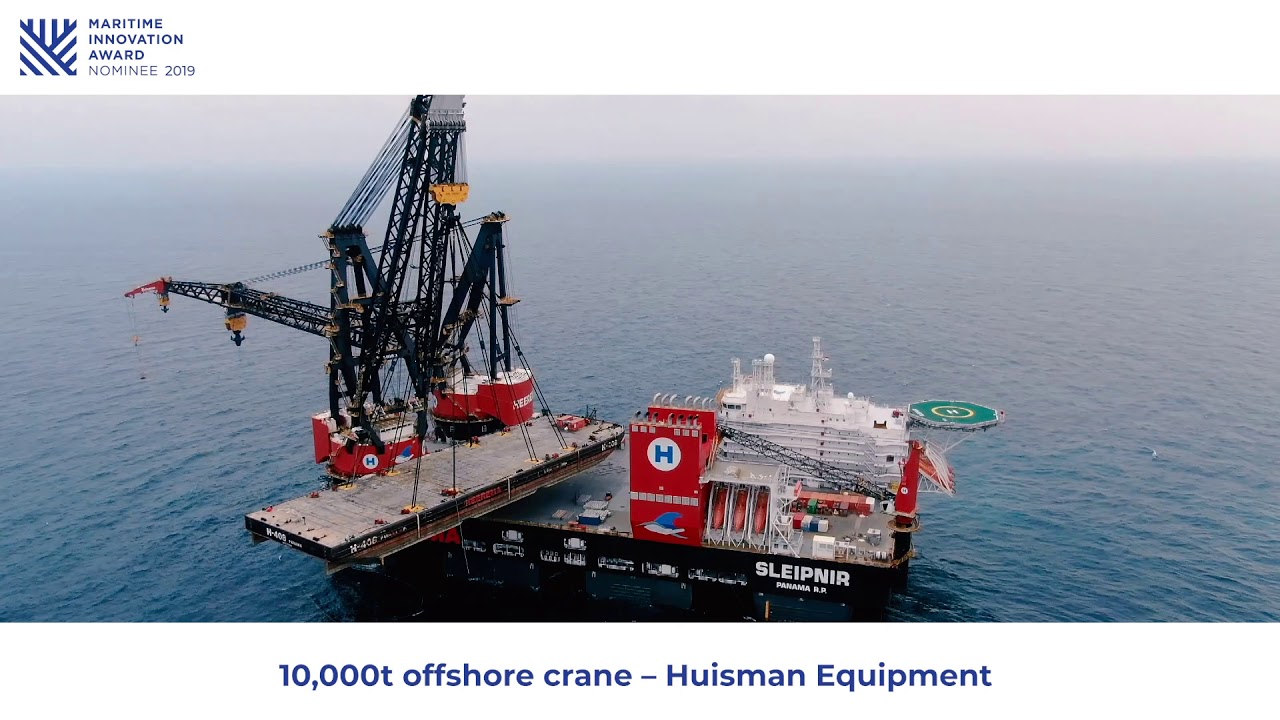 10.000t offshore kranen van Huisman Equipment genomineerd voor Maritime Innovation Award 2019