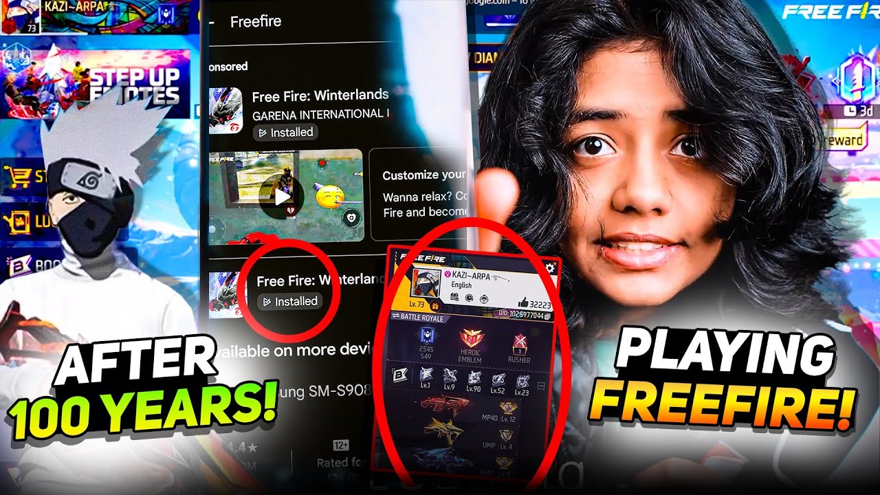 AFTER 100 YEARS KAZI ARPA IS PLAYING FREE FIRE!