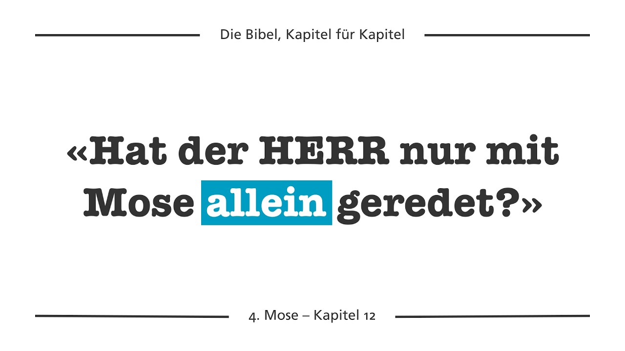 4.Mose 12 – Ein weiterer Aufstand