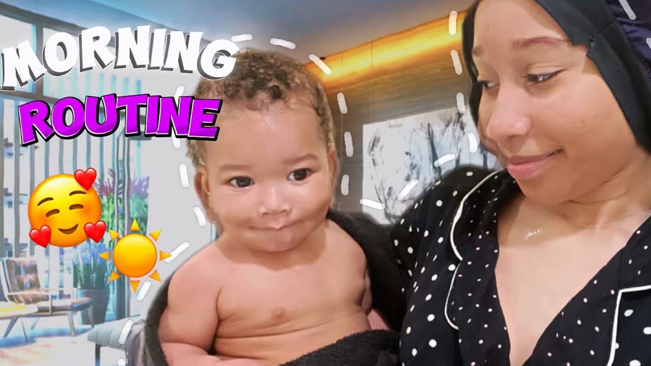 UPDATED teen mommy morning routine !! , BREAKFAST, OOTD , BATHTIME 