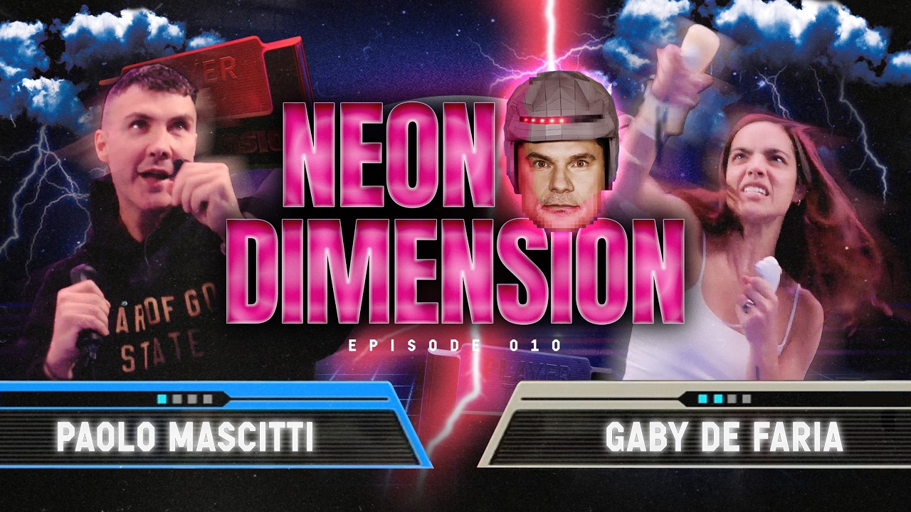 GABY DE FARIA and PAOLO MASCITTI Play Simpsons Arcade, Outrun, and Wii Boxing! | Neon Dimension 010