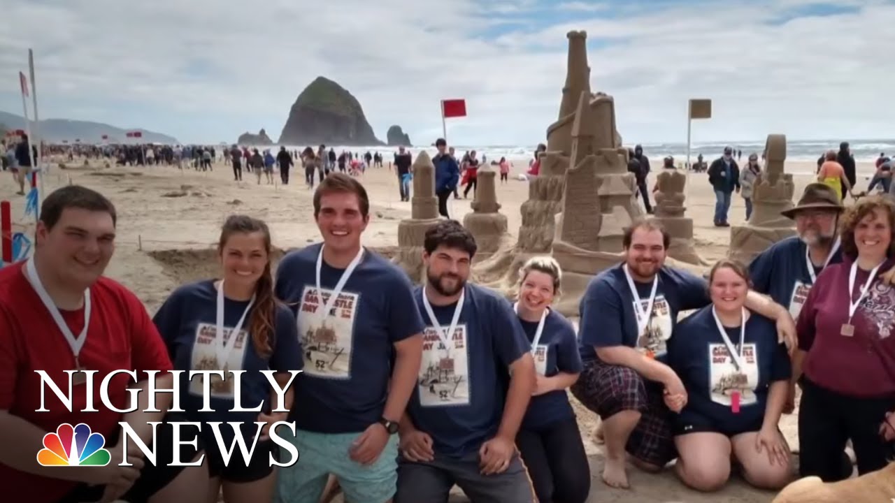 Sandcastle Building Contest Brings Out The Kid In Everyone | NBC Nightly News