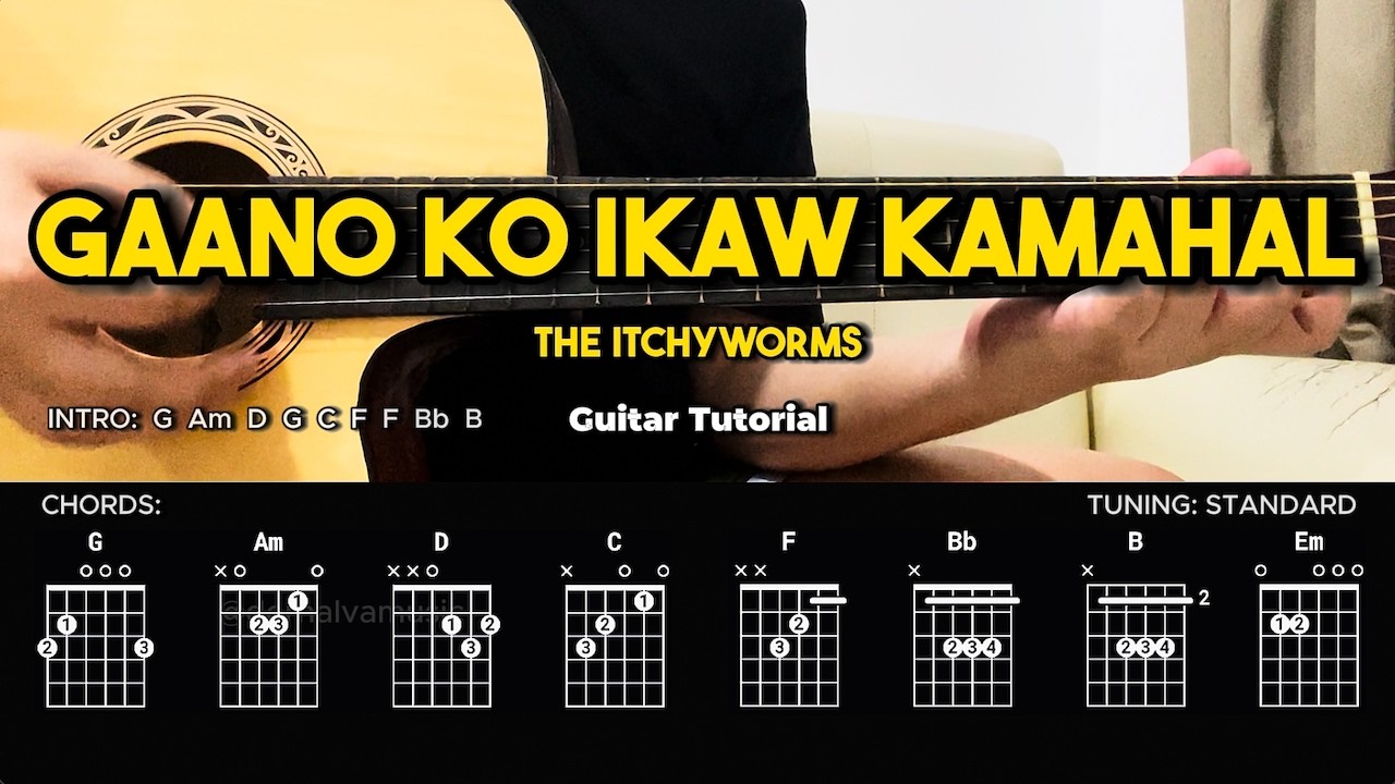 Gaano Ko Ikaw Kamahal - The Itchyworms | Easy Guitar Tutorial For Beginners (CHORDS & LYRICS)