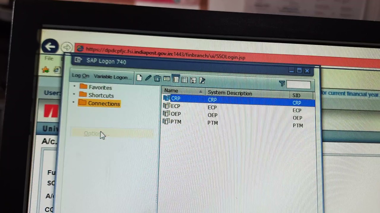 Restoring ECP URL on Post Office SAP Login: Step-by-Step Guide: Login when url removed.