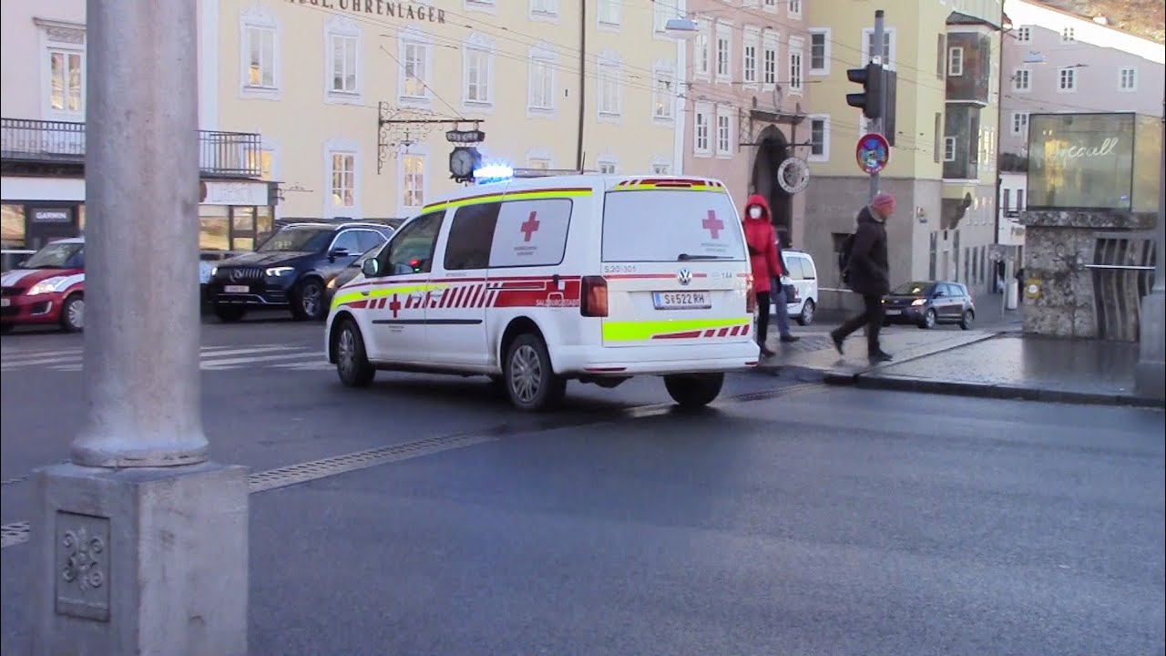 zusammenschnitt KTW + 2x RTW + NEF + FUSTW Rotes Kreuz & Polizei salzburg