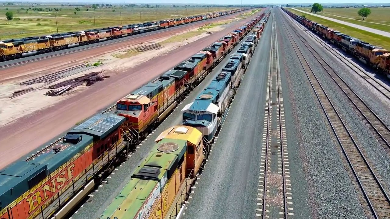 Hundreds of Stored Locomotives! | Donkey Creek Yard Drone Footage! [4K] | Rozet, WY.