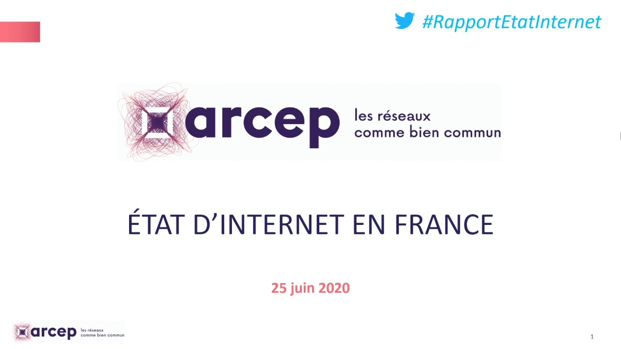Vidéo de présentation du rapport Arcep 2020 sur l'état d'internet en France