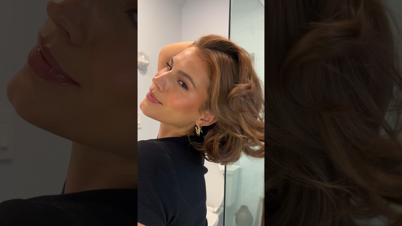 90’s inspired blowout on my short hair