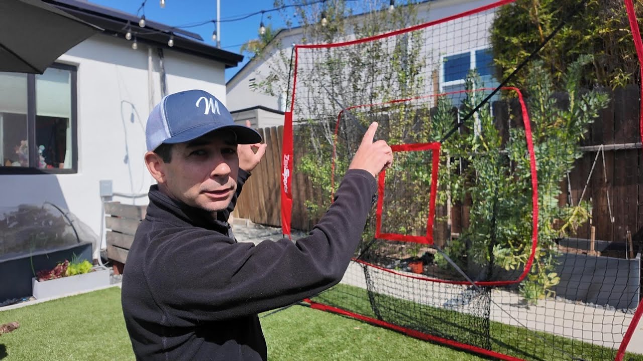 A Baseball Hitting and Pitching Net by ZENY Sports 7'&times;7' Baseball Practice Net Review and Demo