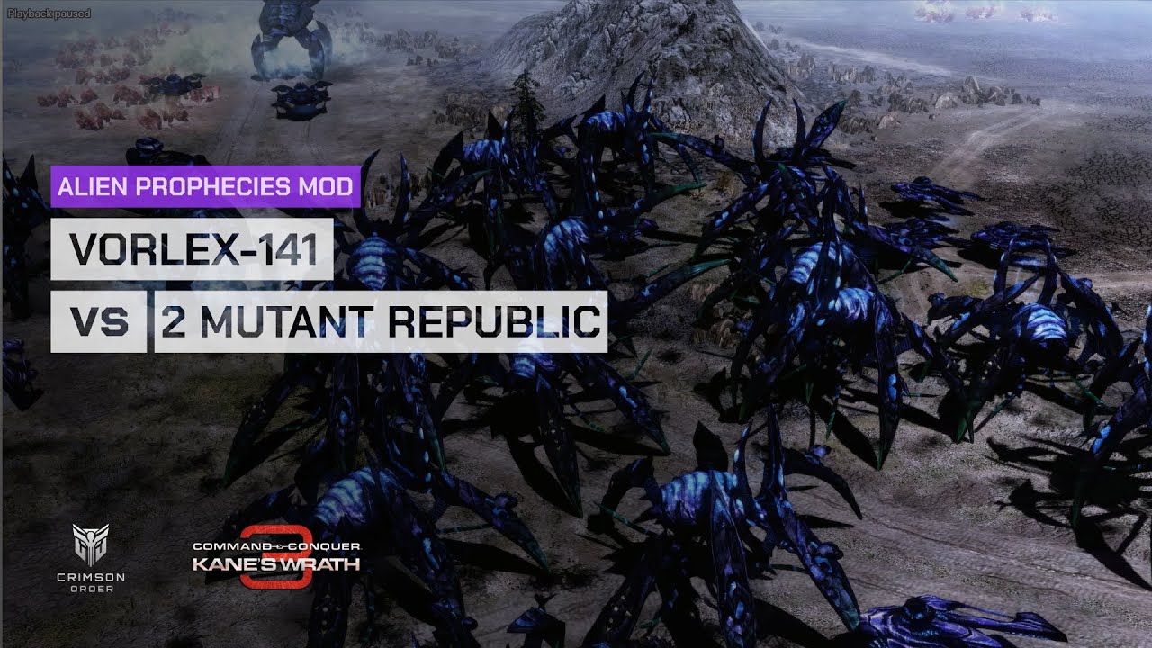 Kane's Wrath [Alien Prophecies Mod] - Vorlex-141 vs 2 Mutant Republic Brutal AI
