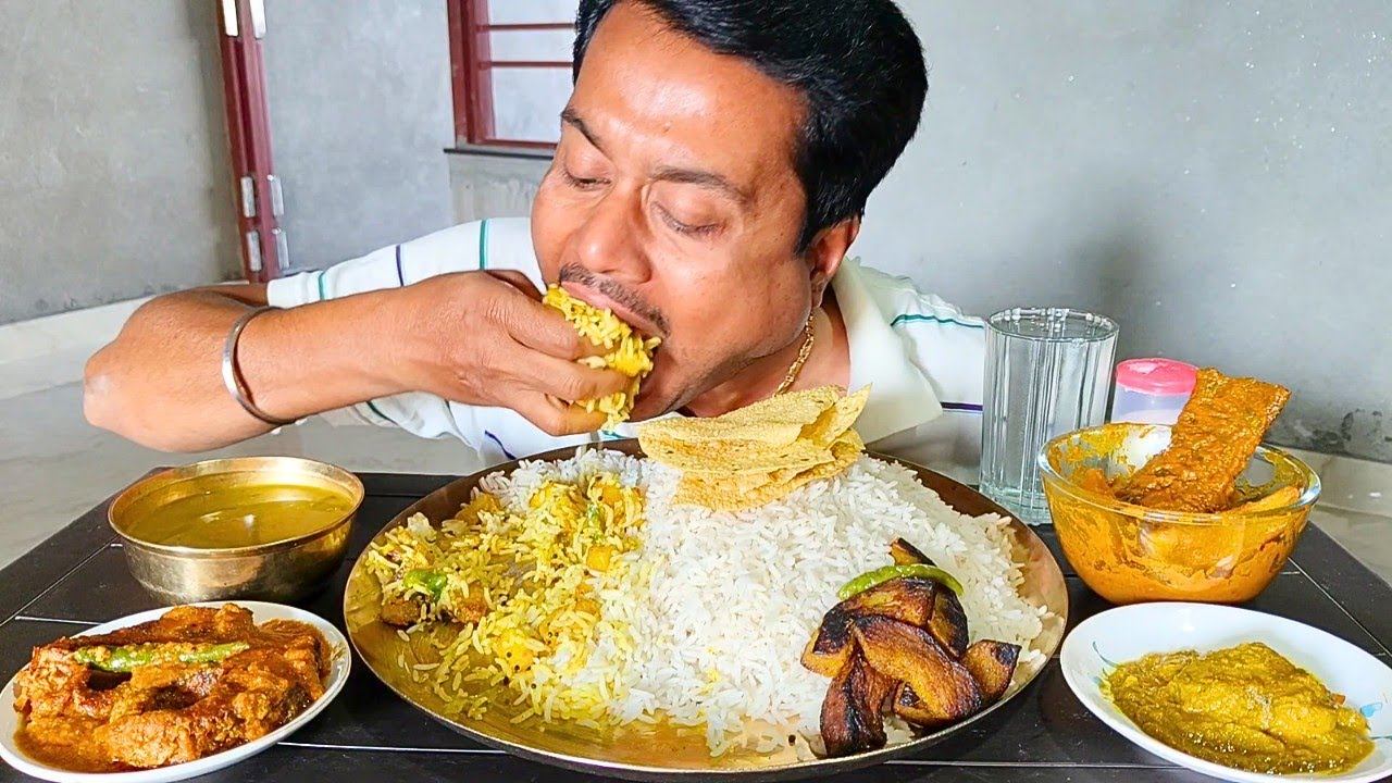 😋Doi Katla🐟, Katla Mach Alu Kosha🐟🥔, Katla Mach Bhapa🐟, Macher Matha Dal🐟 Big Bites🍽️ Eating Show🤤