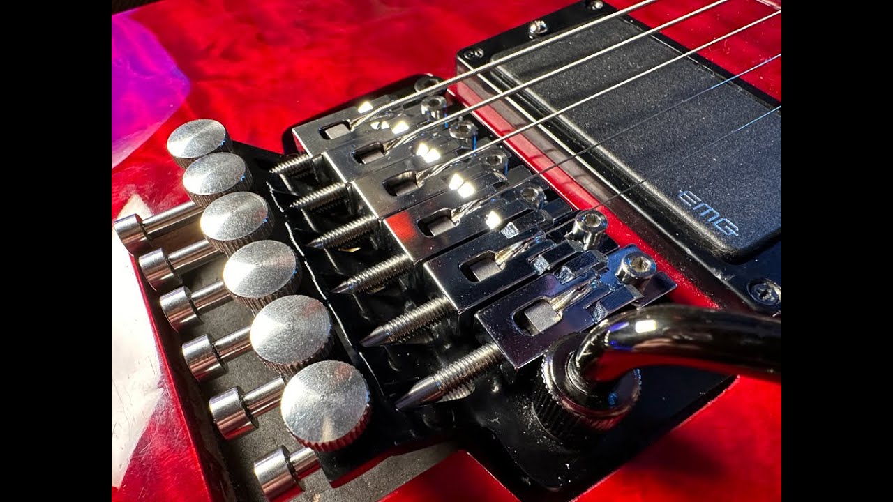 Floyd Rose Ti Tremolo upgrade on ESP LTD MH301