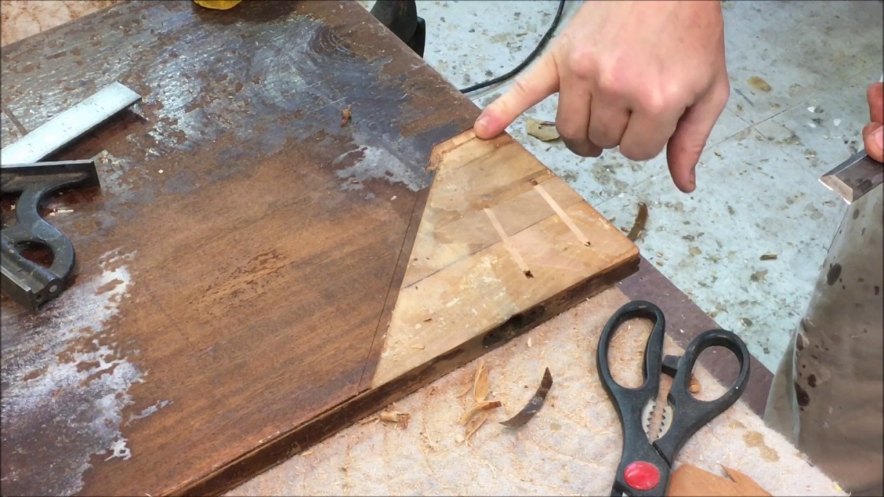 RESTORATION/ REPAIR  - MAHOGANY VENEERED  CARD TABLE( PART 2/ 2)