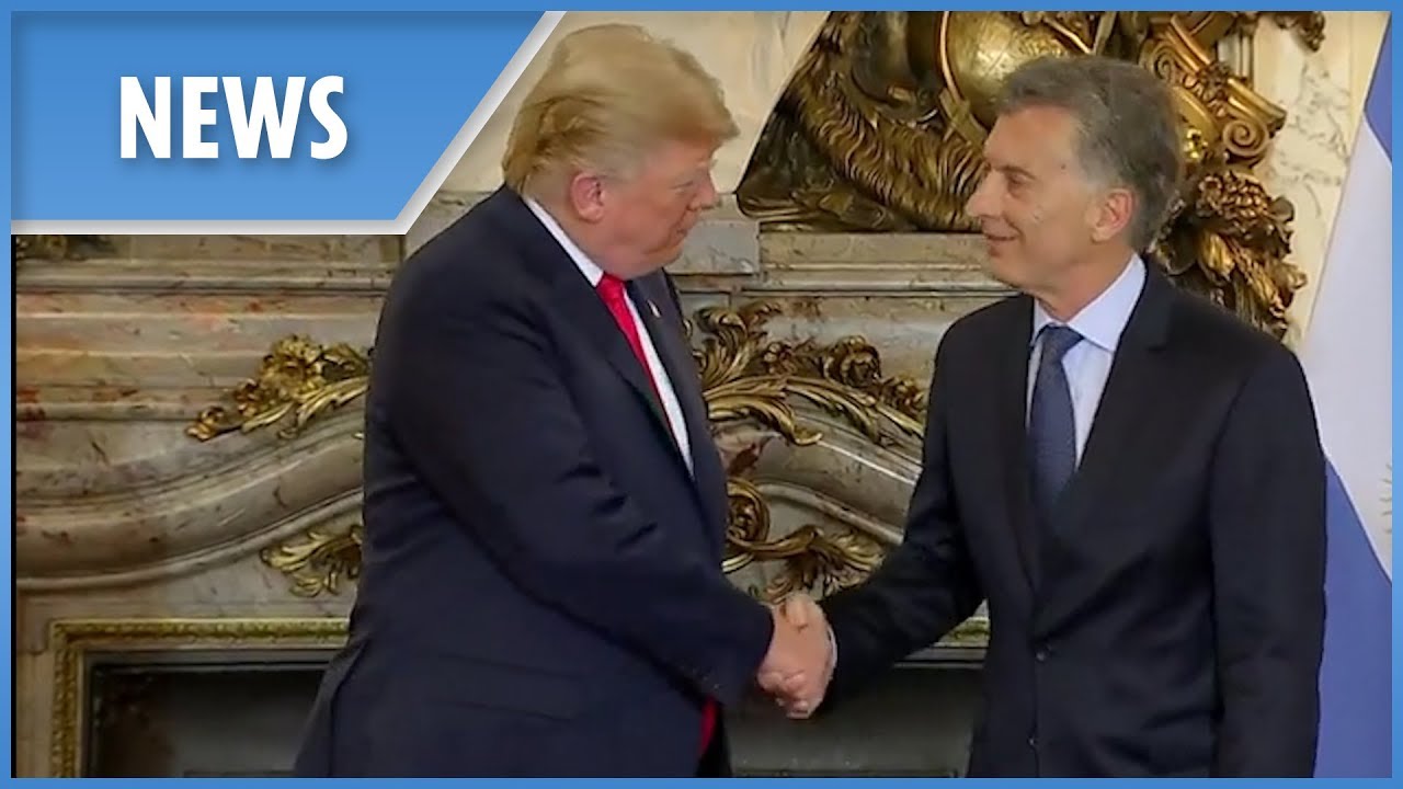 G20: Trump welcomed by Argentine President Mauricio Macri
