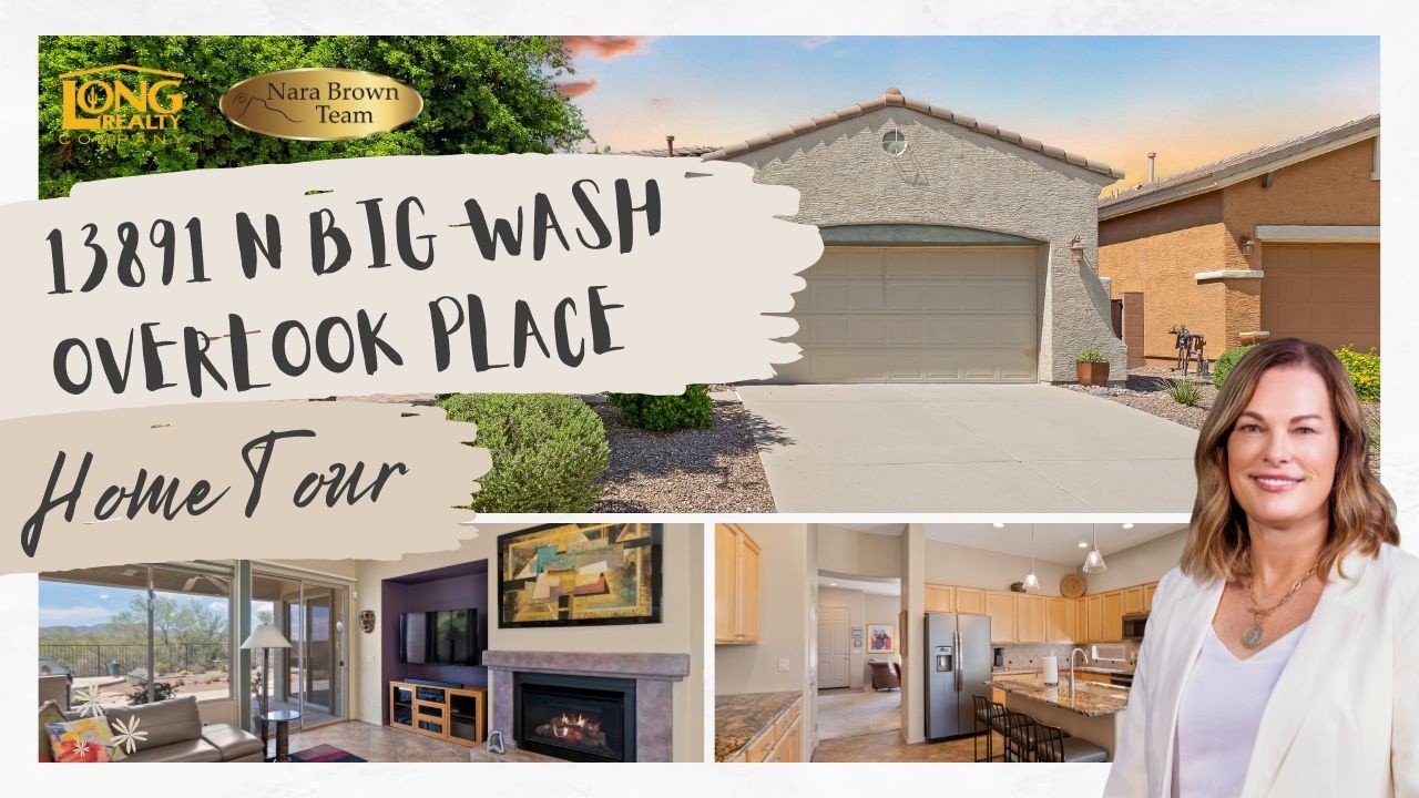 Oro Valley Home Tour in Rancho Vistoso | Mountain Views | 13891 N Big Wash Overlook Pl. | Nara Brown