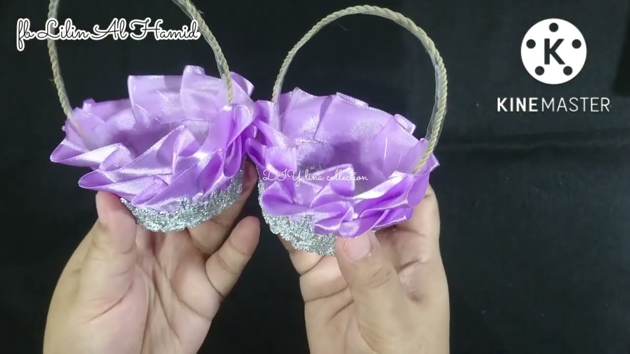 Ide kreatif dari gelas plastik bekas | keranjang mini tempat bunga untuk hantaran | diy Recycle