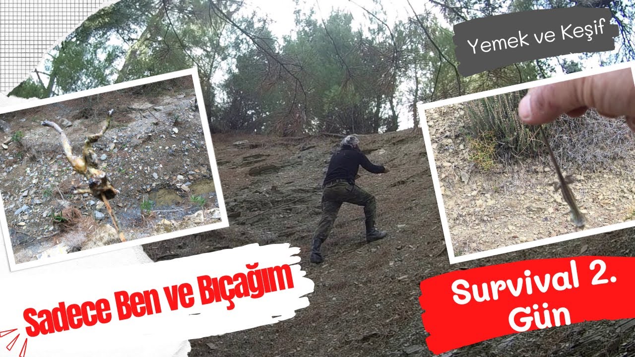 DOĞADA HAYATTA KALMA - BUSHCRAFT KAMP- 3 Gün Sadece Ben ve Bıçağım (2. Gün)