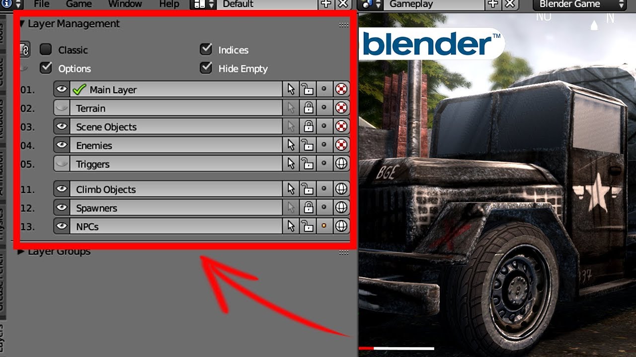 Organize seu Projeto com os Layers | Dicas Blender Game Engine #30