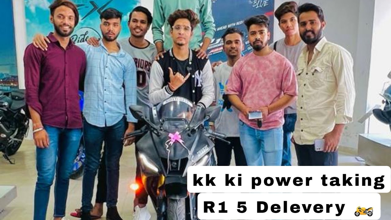 Kk ki power ने लिया Yamaha R1 5 V4 🏍️  super bike | Yamaha R1 5 2022 | kk ki power taking R15 v4