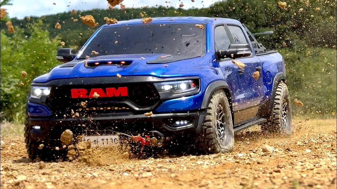 1/8 Scale Traction Hobby DODGE RAM 1500 |Brushless| & FORD F150 RAPTOR Off-Road Driving 4X4 RC Car