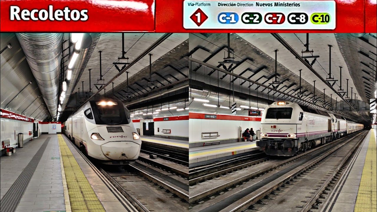 Trenes viajeros RENFE en RECOLETOS : 446 , 450 , Civia 465 , Alvia 730 , Talgo InterCity y TEMD 449