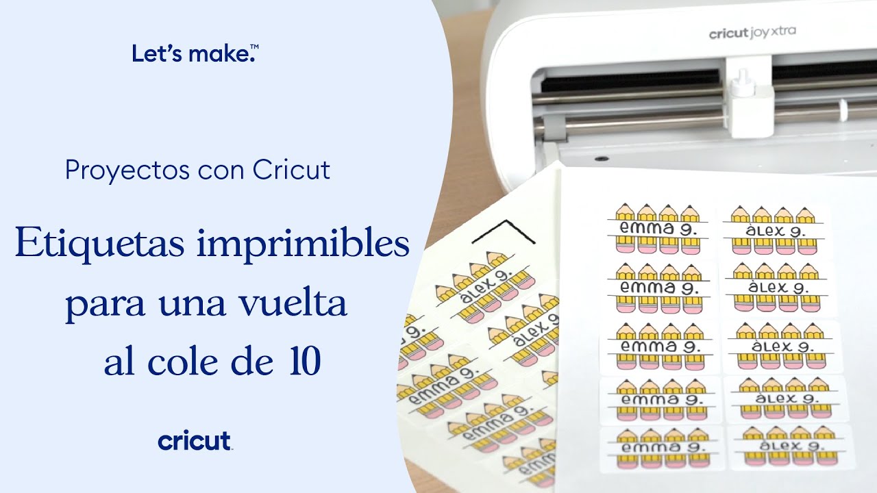 Etiquetas imprimibles para personalizar la vuelta al cole | Cricut España