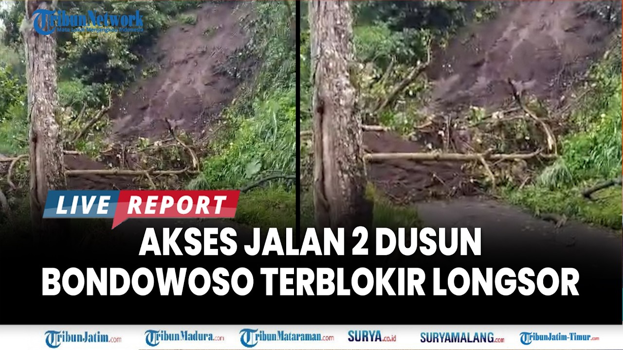 🔴BREAKING NEWS: TANAH LONGSOR BLOKIR AKSES DUA DUSUN di Kaligedang Bondowoso, Dipicu Hujan Deras