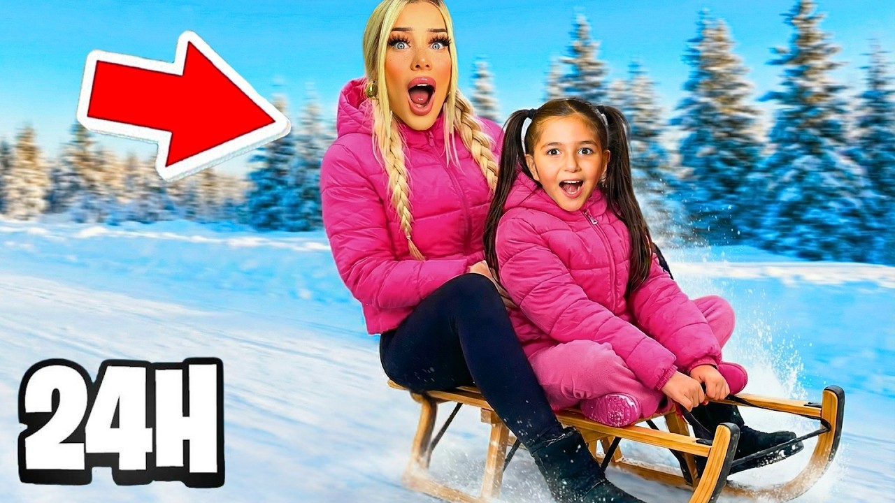 24 STUNDEN SCHLITTEN fahren 😳❄️