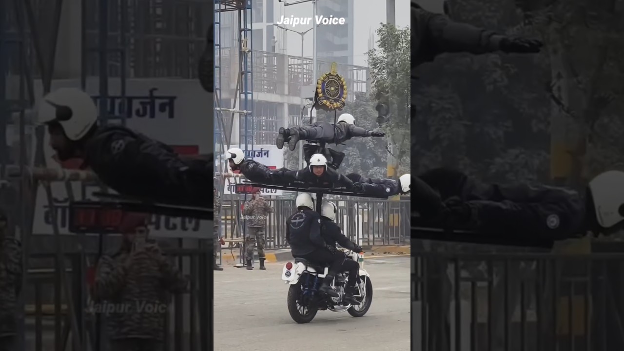 Indian Army Day Parade Rehearsal Jaipur l Indian Army Bike Stunts By Team DareDevils l Jaipur Voice