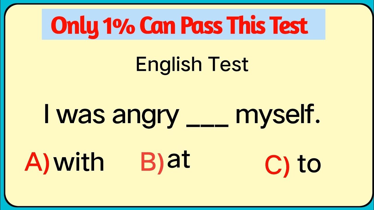 English Grammar Test 🎓 English Grammar Master 🎓 Only 1% Can Pass This Test 🎓