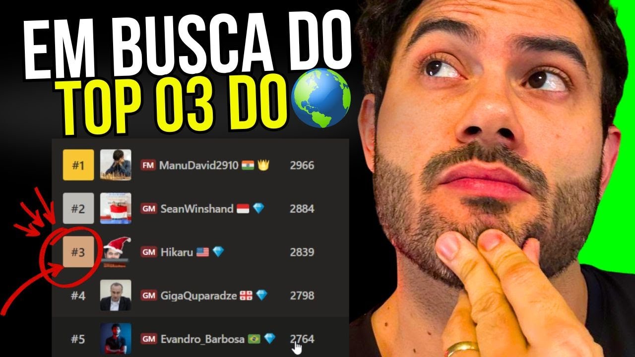 Resolvi buscar o TOP 3 do MUNDO em rápidas no chess.com!!!