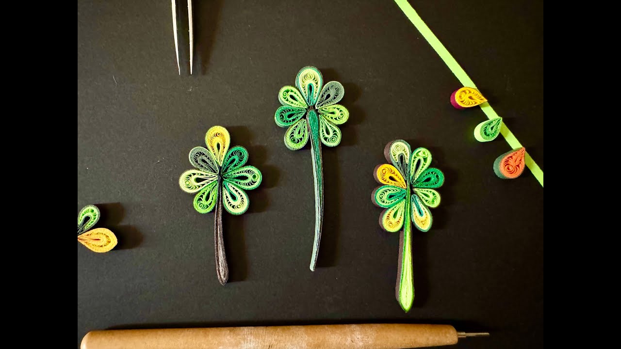 The Art of the Quilled Frame - Vibrant Quilled Leaf