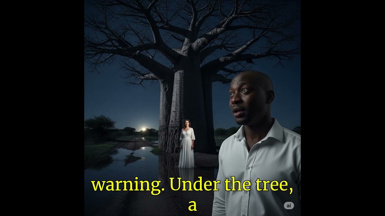 The Woman by the Baobab at Midnight