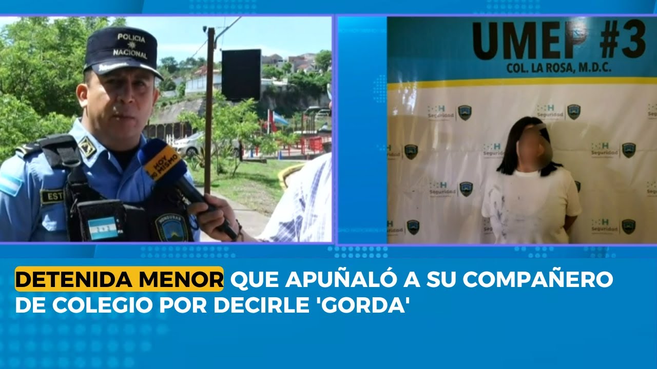 Detenida menor que apuñaló a su compañero de colegio por decirle 'gorda'