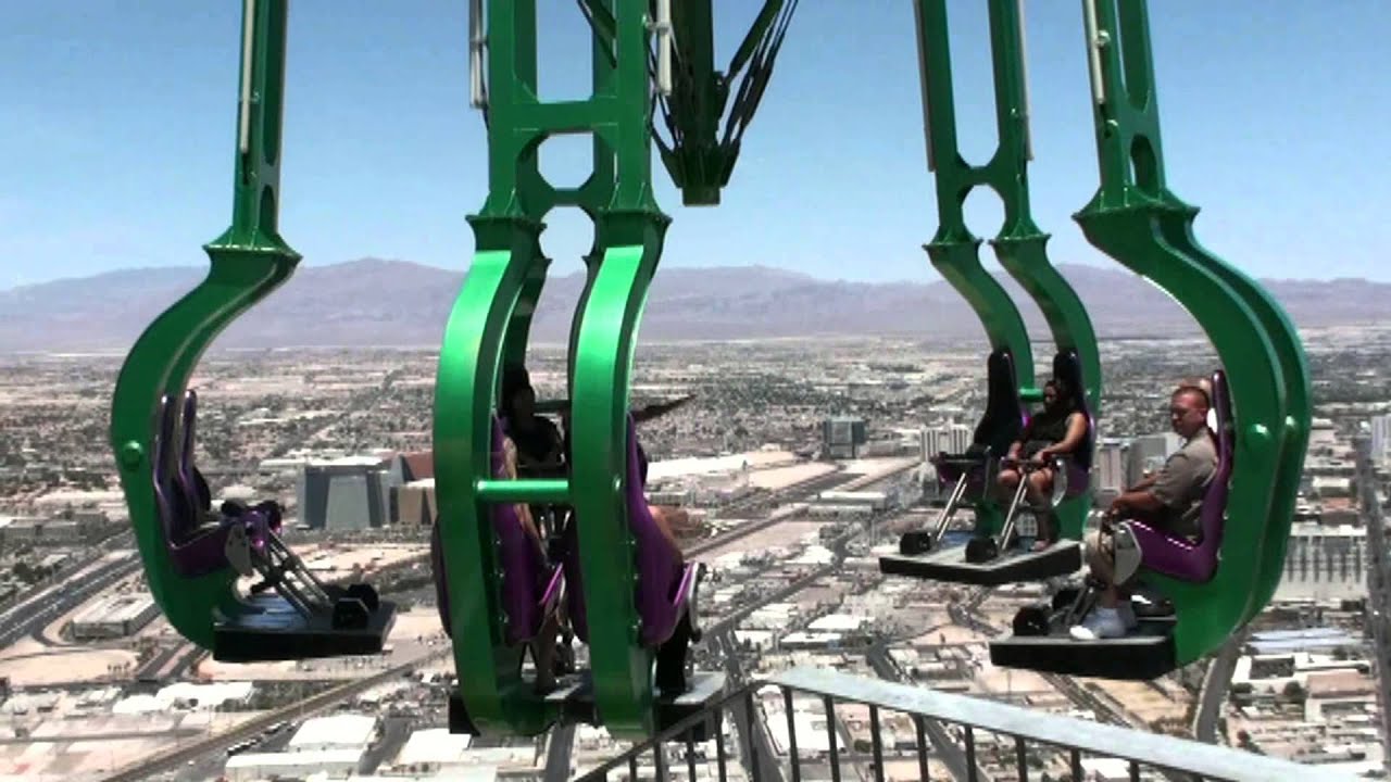 USA Las Vegas Stratosphere Tower bei Tag und Nacht X Scream Sky Jump Big Shot Insanity