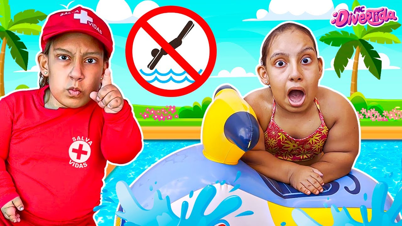 Regras de Segurança para Crianças na Piscina | Brincadeiras de Crianças em Dose Dupla - MC Divertida