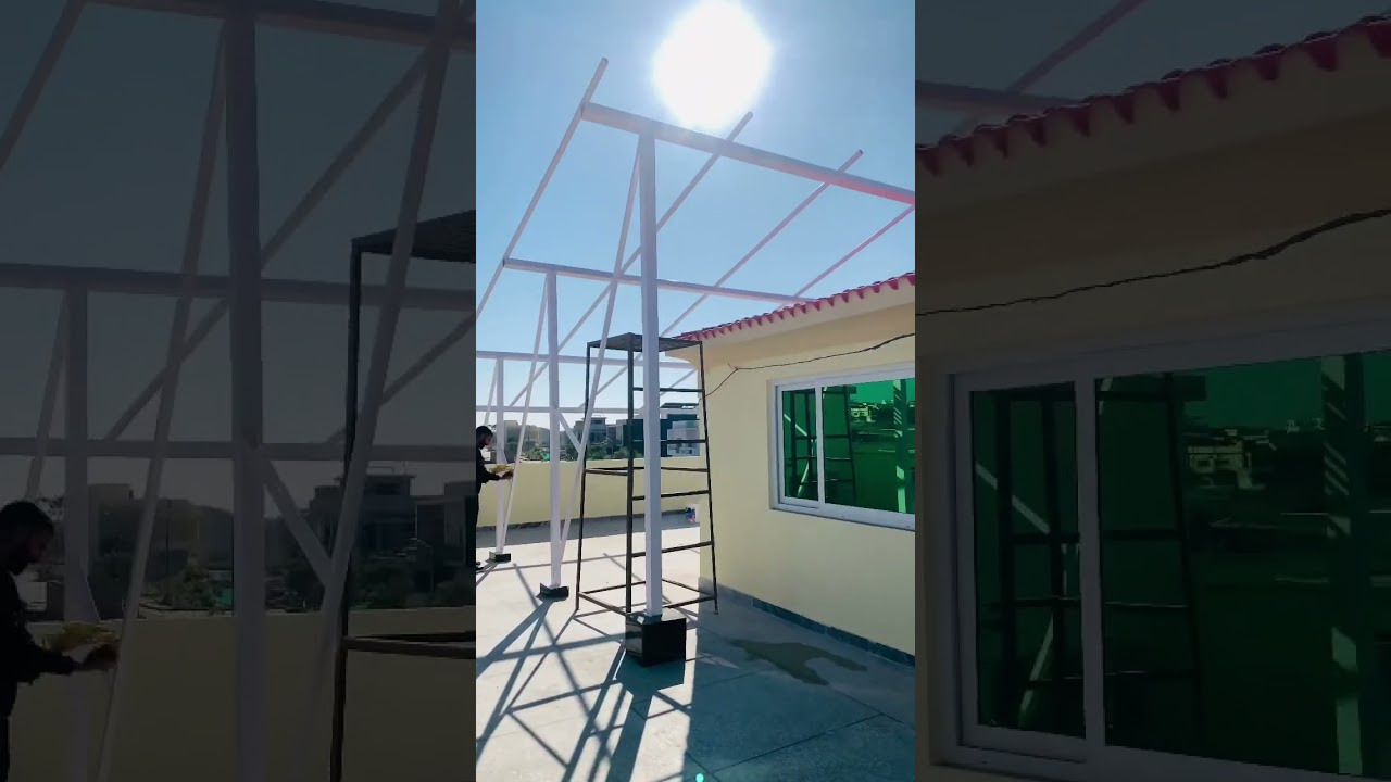 Install structure for 10k.w solar panels #pakistan #solarsystem #offgrid #foryou