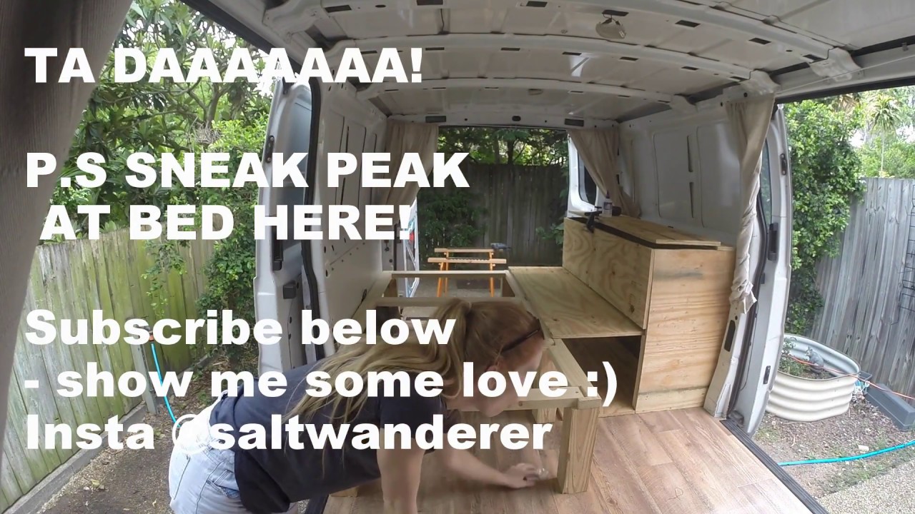 DAY 6 Vanbuild Building my first cabinet VANLIFE Vanbuild conversion Ford Transit Australia
