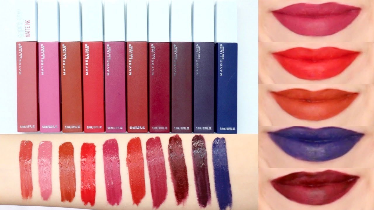 Жидкие помады Maybelline SuperStay Matte Ink City Edition || Обзор и образцы помад