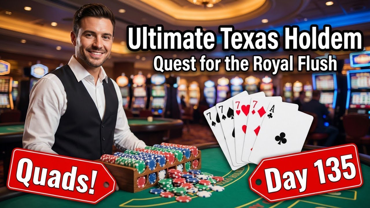 Ultimate Texas Holdem - Quest for the Royal Flush - Day 135:  HUGE hand that you have to see!