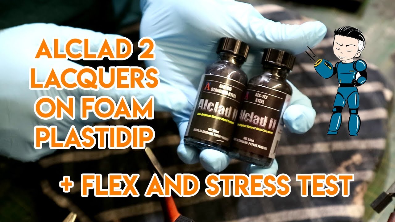 Alclad 2 on Foam Plastidip and Flex Test - Cosplay Tutorial